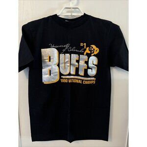 1990 Colorado University Buffaloes National Champions T shirt Tee Large New